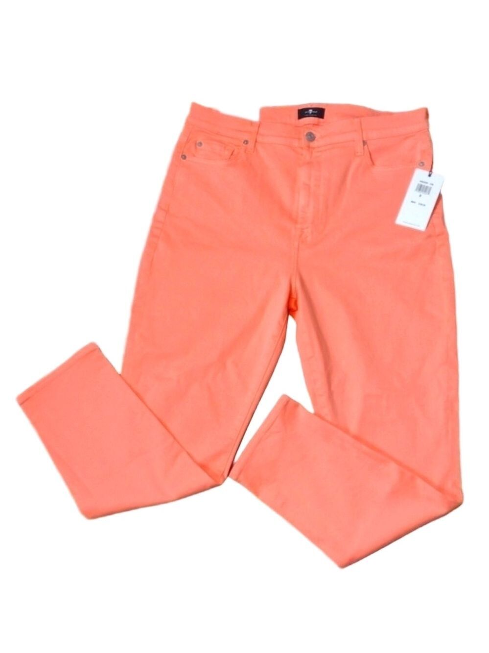 7 FOR ALL MANKIND - coral high waist skinny ankle jeans size 32